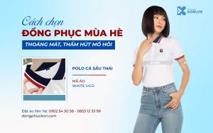 Đồng phục mùa hè polo cá sấu Thái WHITE UGO thoáng mát